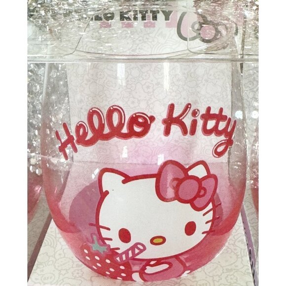Sanrio Hello Kitty Strawberry Sip Stemless Glass - Picture 3 of 6